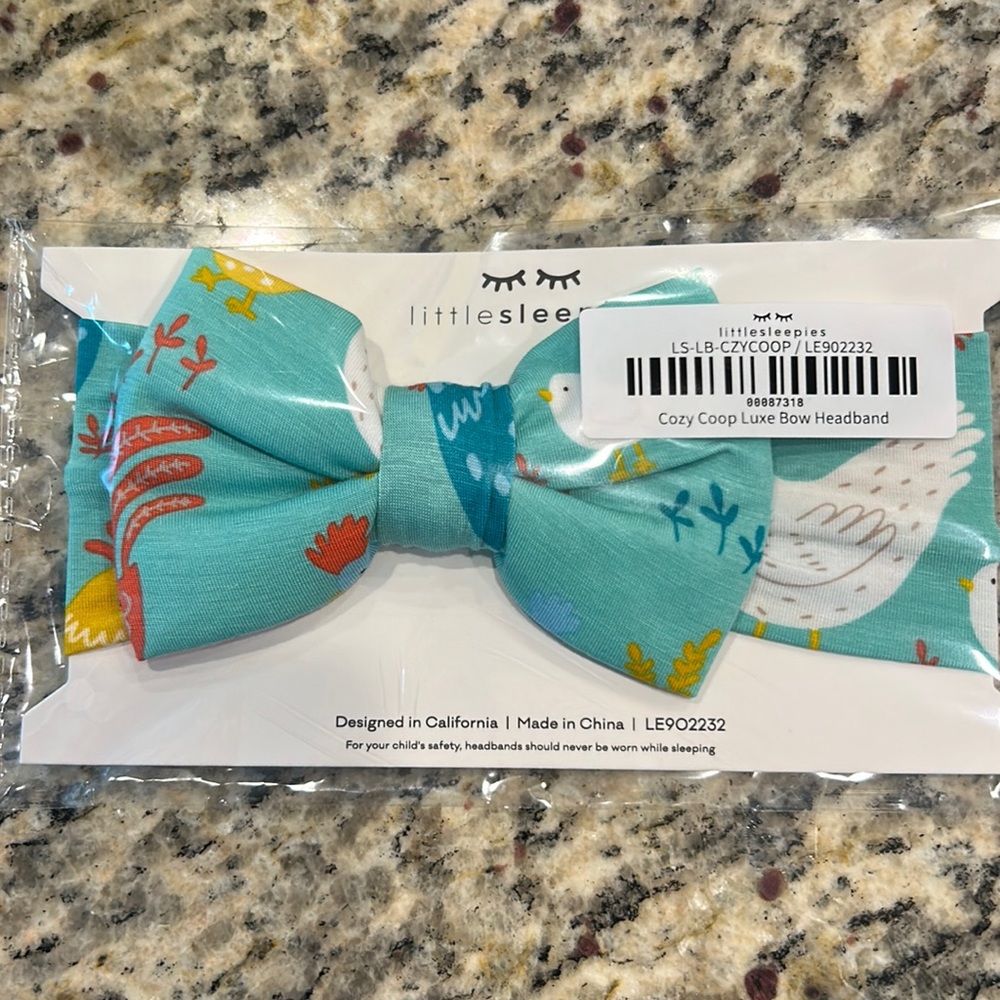 Little Sleepies Cozy Coop Luxe Bow Headband